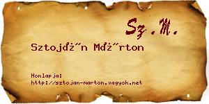Sztoján Márton névjegykártya