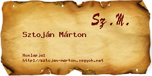 Sztoján Márton névjegykártya